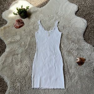 White ribbed summer dress